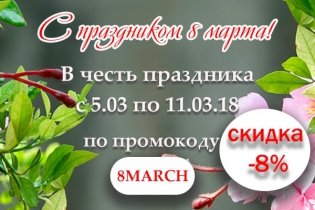 Скидка в честь 8 марта!